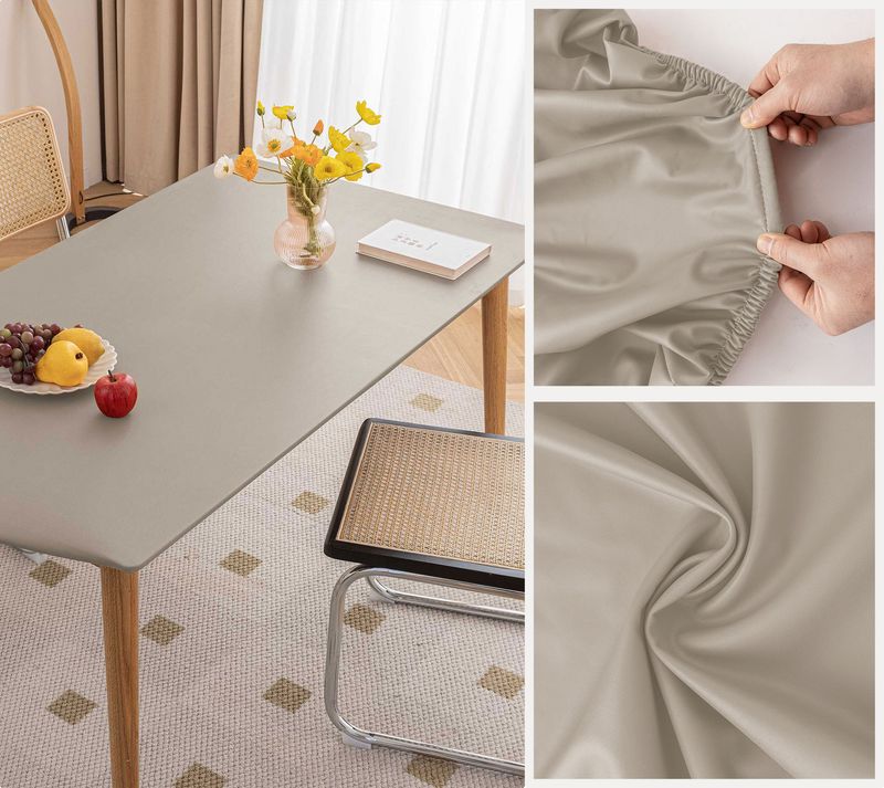 Nappe en PVC de qualité supérieure – Antidérapante et résistante aux rayures, nappe rectangulaire moderne et minimaliste pour salle à manger/bureau (12 couleurs, 13 tailles)_voghion.com