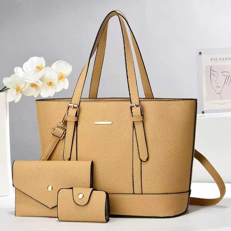 New three piece bucket bag macaron patchwork handbag high value cross border versatile shoulder bag trendy messenger bag_voghion.com