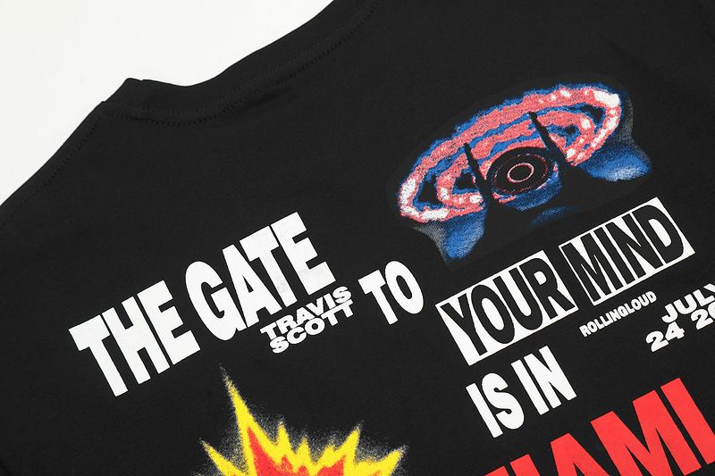 Amerikanisches Modelabel Travis Scott Cactus Jack Seestern-Print lockeres kurzärmeliges T-Shirt aus Baumwolle für Herren und Damen_voghion.com