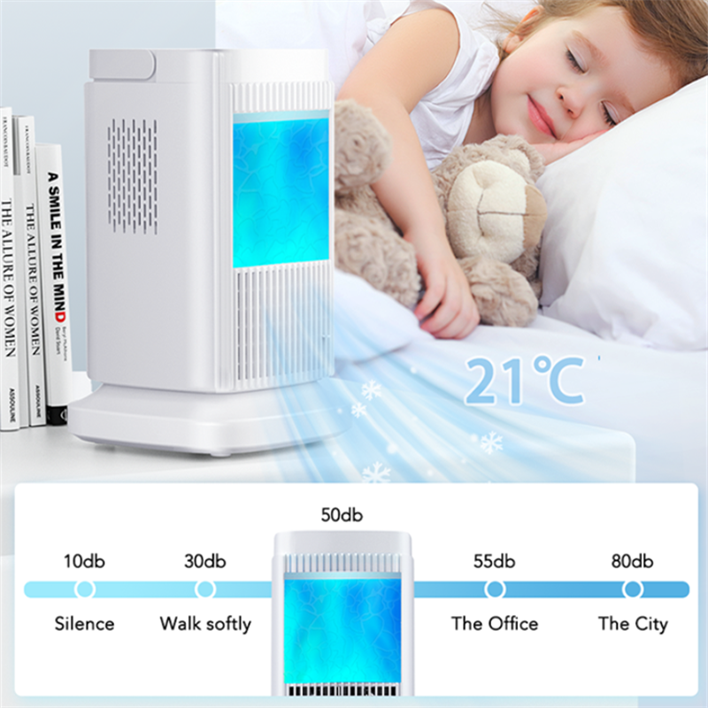 Tragbare Loftkühler Mini Klimaanlag Ventilator Kühler AC Klimaanlag 3 Gang Geschwindegkeet Loftkühler Ventilator Befeuchter fir Heembüro_voghion.com