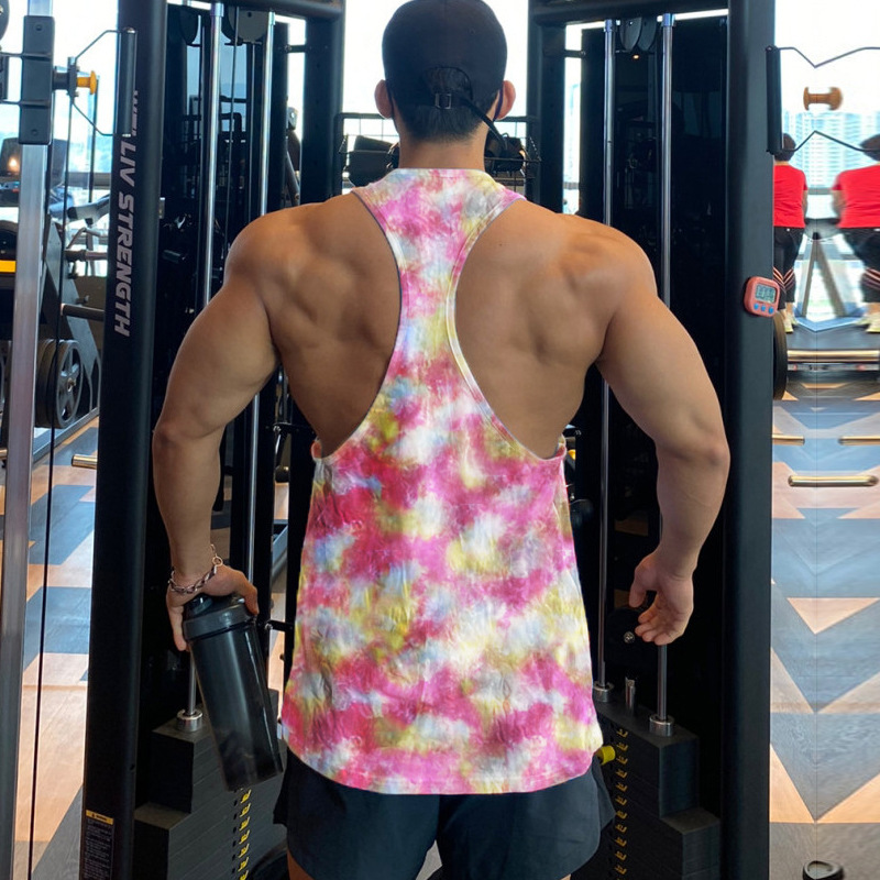 Camouflage Tank Top Men's Muscle Showing Fitness Bottom Sleeveless Top Slim Fit Training Running Basketball Quick Dried_voghion.com