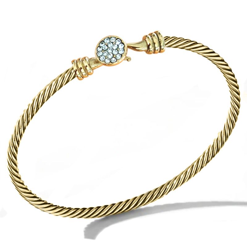 Bracelets & Bangles Stainless Steel Bracelets Light Luxury Zircon Retro Fashion Stainless Steel Diamond Bracelet_voghion.com