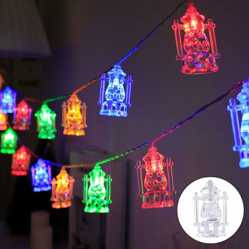 Cross-Border LED String Festival Decoration Colorful Star Accompanying Moon Flashing Lights Wholesale_voghion.com