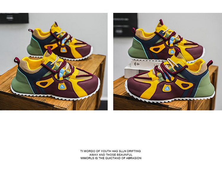 Chain Casual Sports Dad Thick Sole Elevated Men's And Women's Shoes_voghion.com