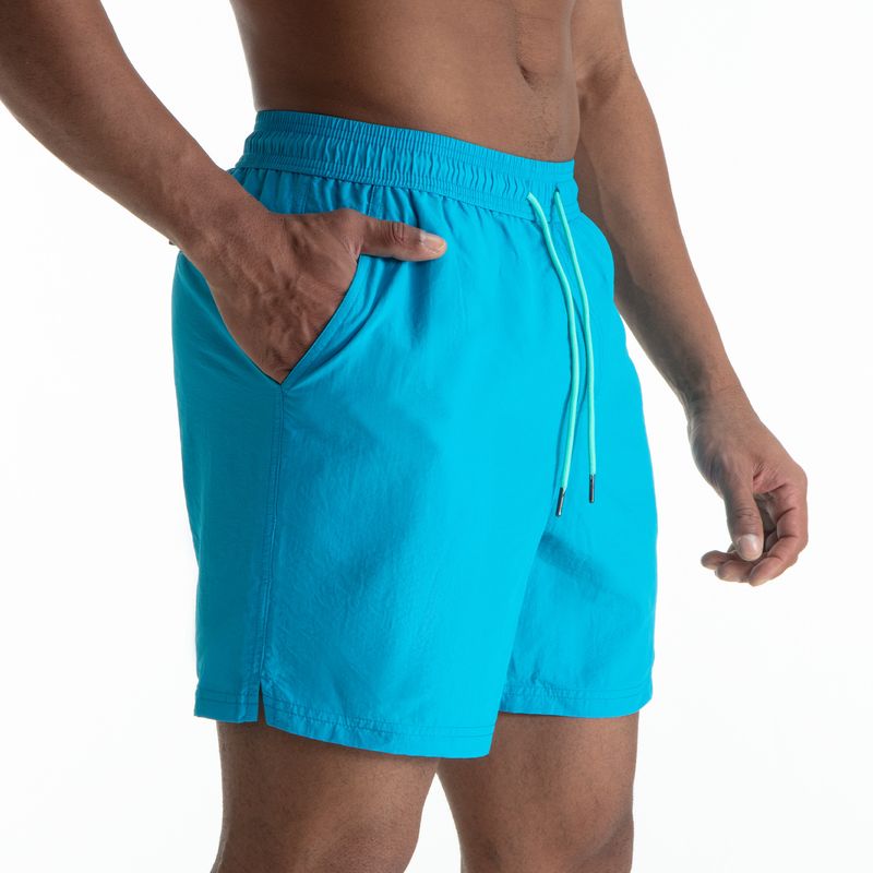 Pantaloncini da spiaggia da uomo in stile europeo - Impermeabili e foderati per spiaggia e nuoto (cavallo con tassello, vestibilità ampia, asciugatura rapida, nero/blu, dalla S alla XXL)_voghion.com
