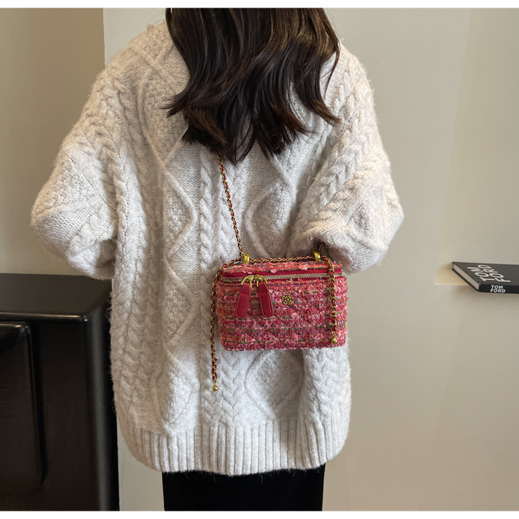 French chain for women new small square crossbody high-end mini niche box bag_voghion.com