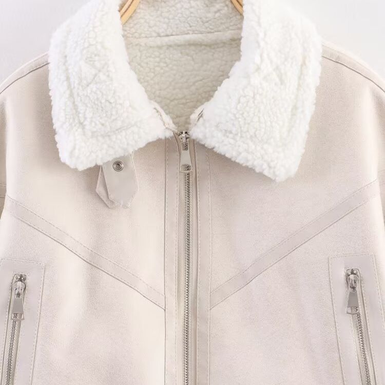 BSK&TRAF Damenbekleidung Herbst 2025 Neuer Stil Stehkragen Reißverschluss Verzierte Motorradkurze Jacke Mantel_voghion.com