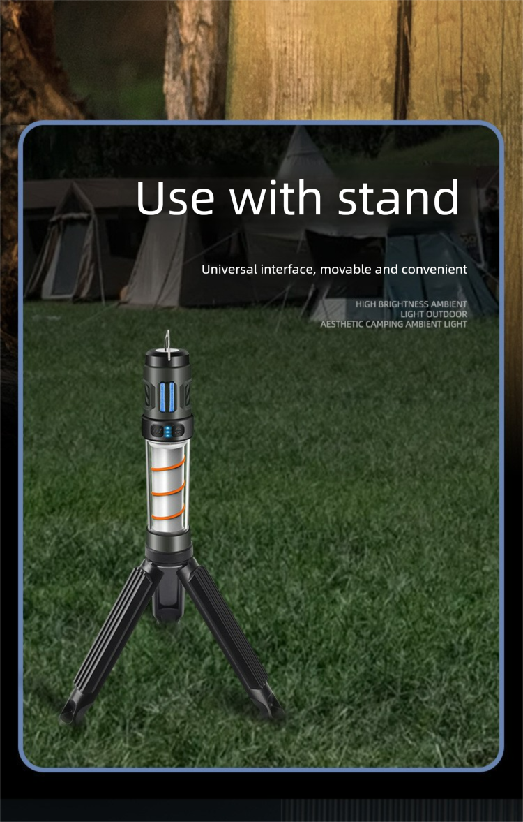 Tenda da campeggio magnetica triangolare ricaricabile portatile di tipo C, repellente per zanzare a LED multifunzione per esterni_voghion.com