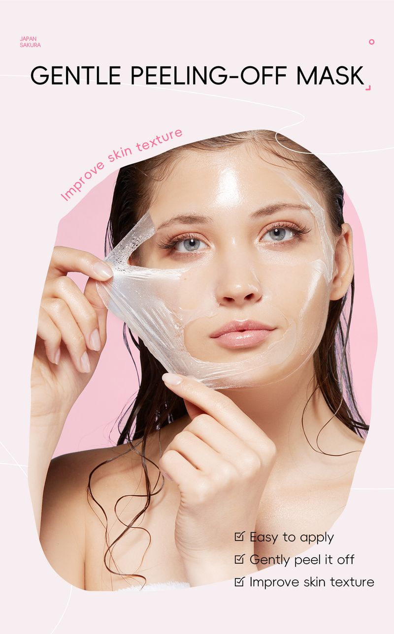 Behandlungen & Masken Sakura Peel Off Mask 80g Hydratisierende, befeuchtende, reinigende und pflegende Haut_voghion.com
