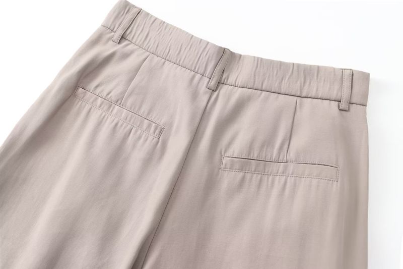 Women's 2024 Summer New Air Style Vertical Fold Pants_voghion.com