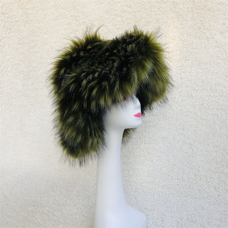 Modischer neuer roter Pelzhut mit großer Krempe für Damen aus Plüsch, warmer Winterhut im Y2K-Stil für Herren, Fischerhut, personalisierter bunter Hut_voghion.com