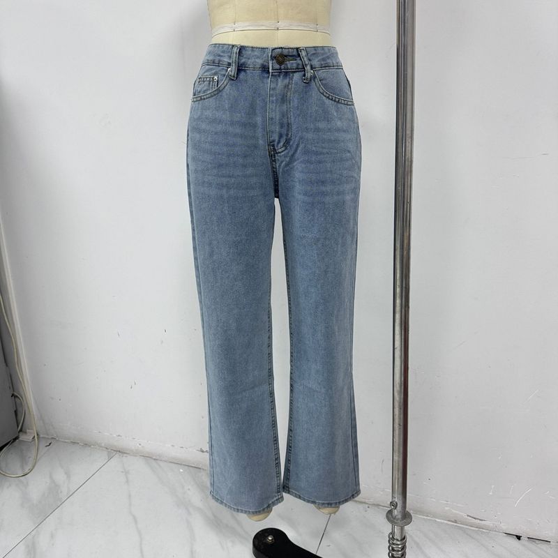Jeans versatili a vita alta, larghi e drappeggiati, lavati, retrò, dritti, da donna_voghion.com