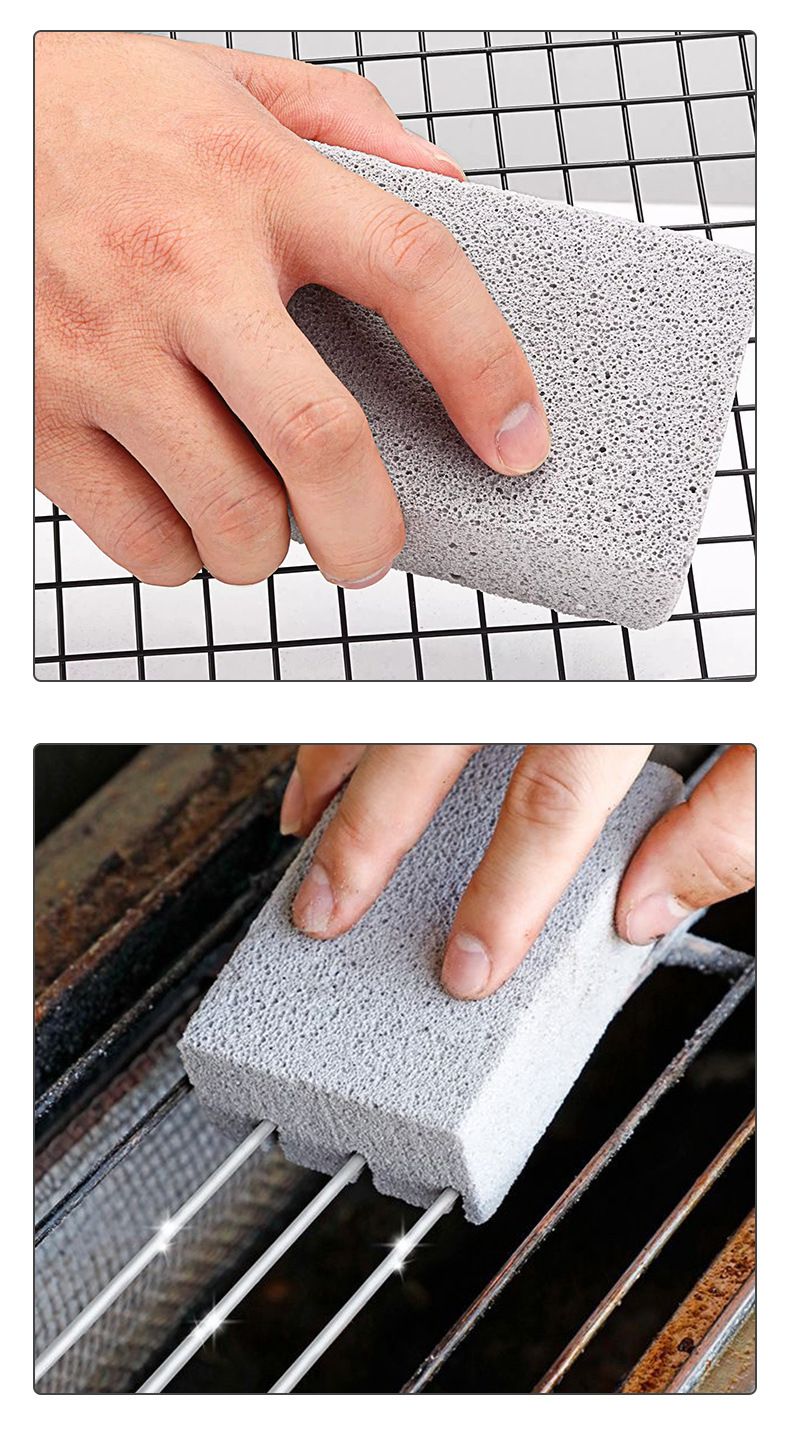 Pietra per la pulizia Vendita calda Barbecue Pulizia Mattoni Piccoli Mattoni Grigi Barbecue Barbecue Griglia Griglia Strumento per la pulizia Olio Pulizia Pomice_voghion.com