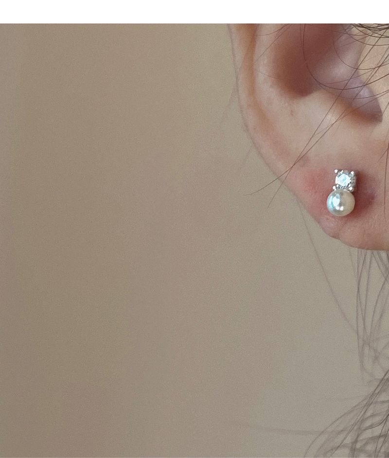 Argento Sterling Zircone di Alta Qualità Perla Orecchino Vite Fibbia Semplicità ed Eleganza 2022 Nuovi Orecchini a Filo_voghion.com