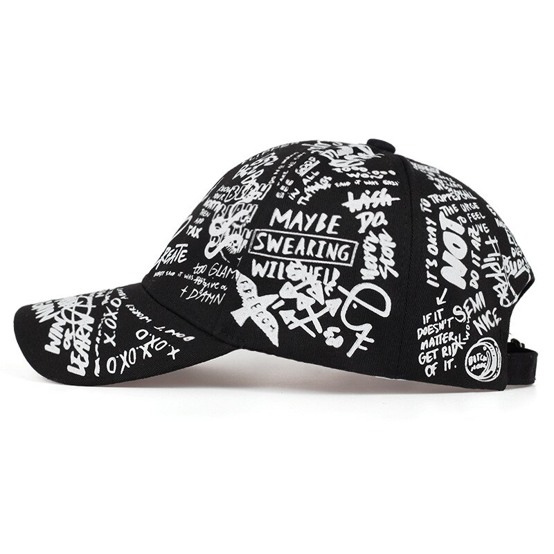 Unisex Baseballkappe mit Buchstaben-Geometrie-Druck, verstellbar, für Frühling und Herbst, für den Außenbereich, lässig, Sonnenschutzhut_voghion.com