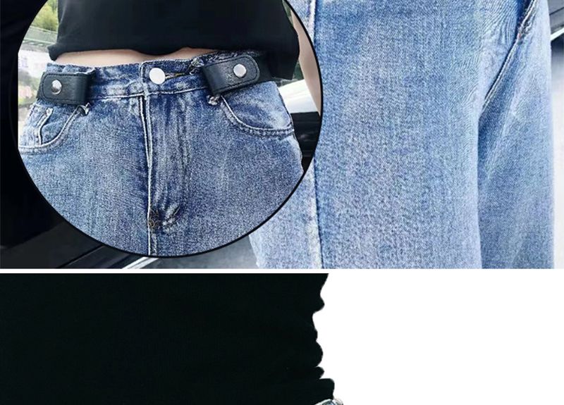 Cintura elastica elasticizzata senza fibbia per donne/uomini, senza fibbia per pantaloni jeans, abiti, senza problemi_voghion.com