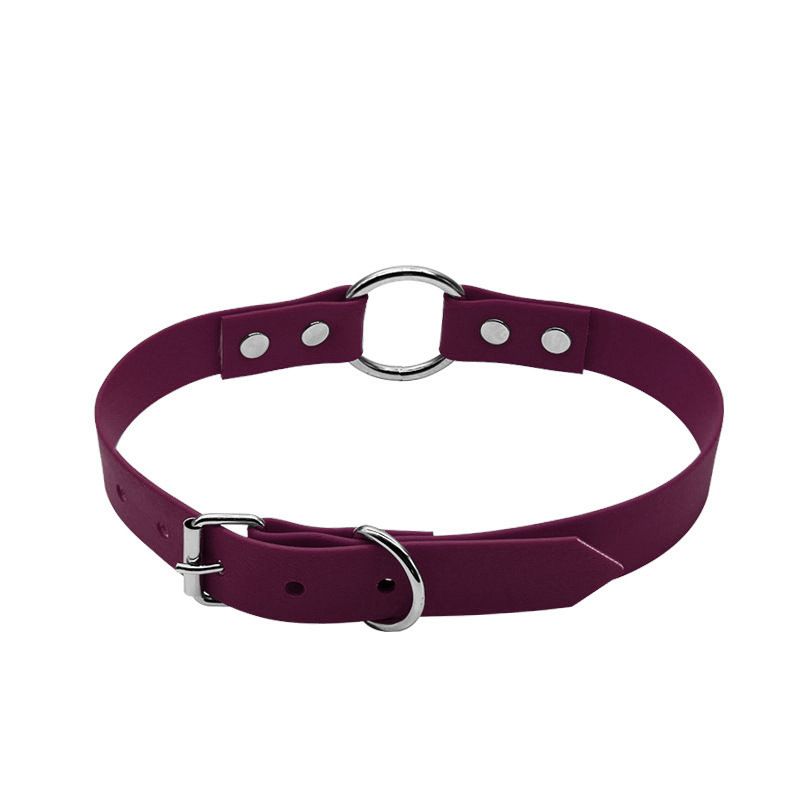 Collare per cani con catena ad anello per collo, impermeabile e resistente all'usura, rivestito in gomma per animali domestici in PVC_voghion.com