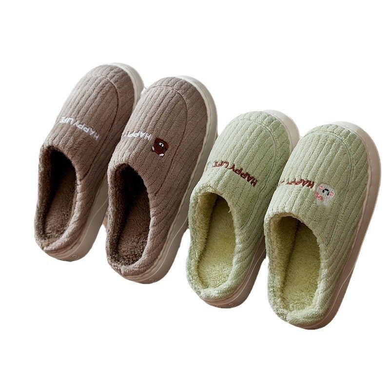 Pantofole invernali da uomo in cotone, da donna, 2025, nuove, calde, da casa e da interno, con simpatici coniglietti, antiscivolo e peluche._voghion.com