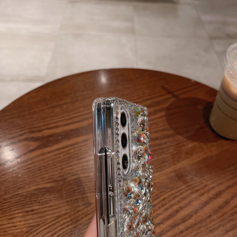 Étui de téléphone portable pour Samsung Z Fold5, nouvelle housse de protection pliable en strass de luxe zFold4, pliable haut de gamme_voghion.com