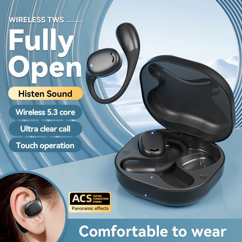 【High Quality】 Premium New Ear-Hook Noise Cancelling Running Sports OWS Open-Back Wireless Bluetooth Earphones_voghion.com