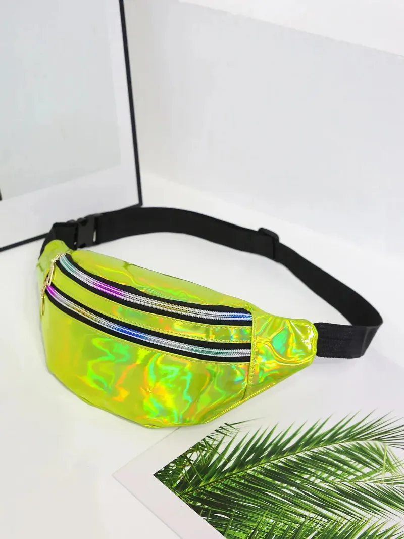 Marsupio con cintura laser olografica, grazioso marsupio, per feste, viaggi, moda, ragazze, tracolla, glitter 250806_voghion.com