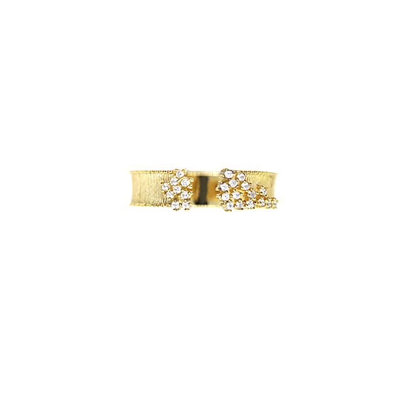 Japanese And Korean Light Luxury Style, High-end Feeling, Open Mouth Diamond Inlaid, Pure Silver Ring, Women's Ring_voghion.com