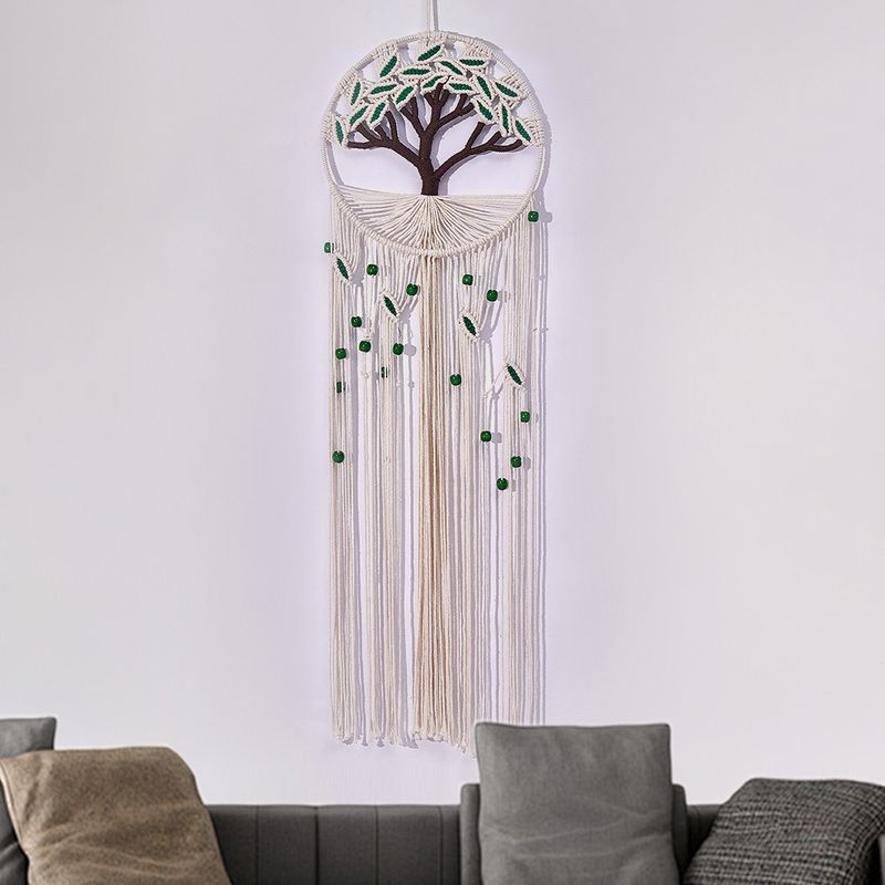 Tree Of Life Tapestry Crafts Creative Wall Handwoven Leaf Tassel Hanging Decoration Dream Catcher_voghion.com