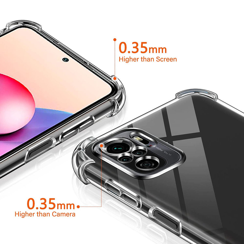 3D Airbag Shockproof Silicone Phone Case For Xiaomi Redmi Note 11 10 Pro Max Clear Ultra Thin Soft Case Cover Funda Coqu_voghion.com