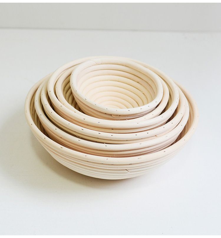Brotgärschale, Backutensilien, runde Rattanschale, indonesischer Rattangärkorb, Rattan-Brotgärkorb_voghion.com