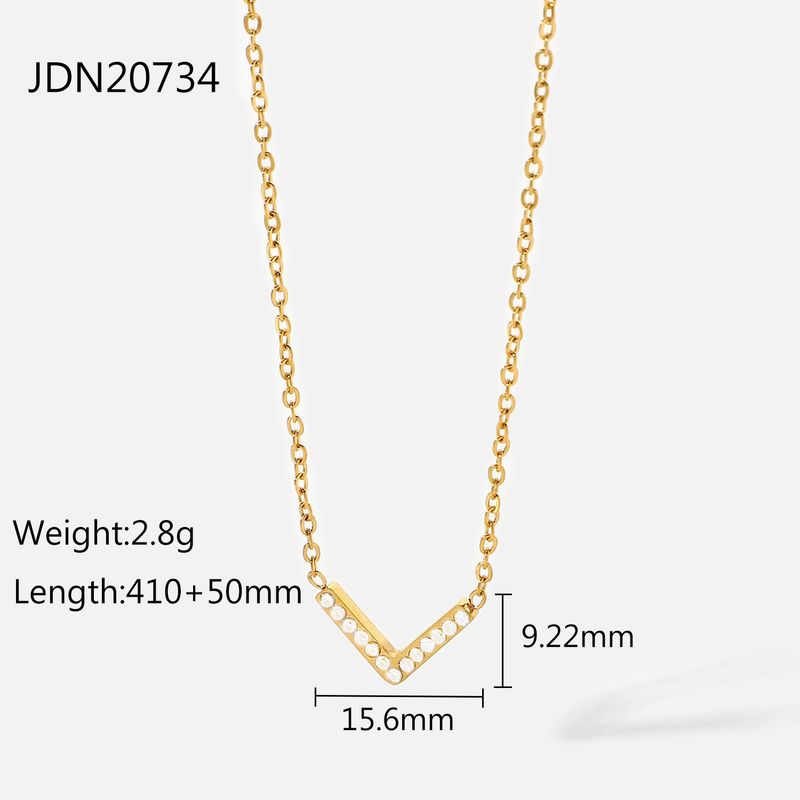Collana con ciondolo in zirconia cubica con collare in acciaio inossidabile dorato a forma di cuore circolare geometrico cavo per donna_voghion.com