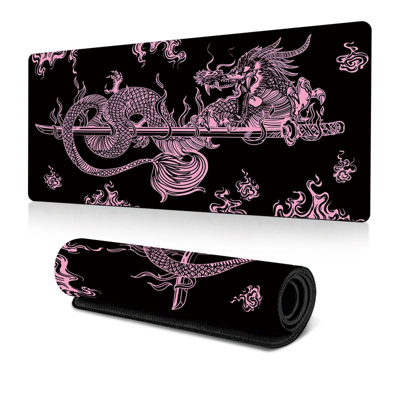 Dragon Mouse Pad Wholesale Dragon Totem Computer Desk Pad Office Learning Large Thick Non-slip Keyboard Pad_voghion.com