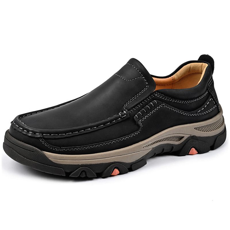 Mocassini casual leggeri slip-on di grandi dimensioni in pelle da uomo_voghion.com