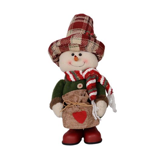 New Linen Apron Standing Doll Santa Claus Home Decoration Christmas Accessories_voghion.com