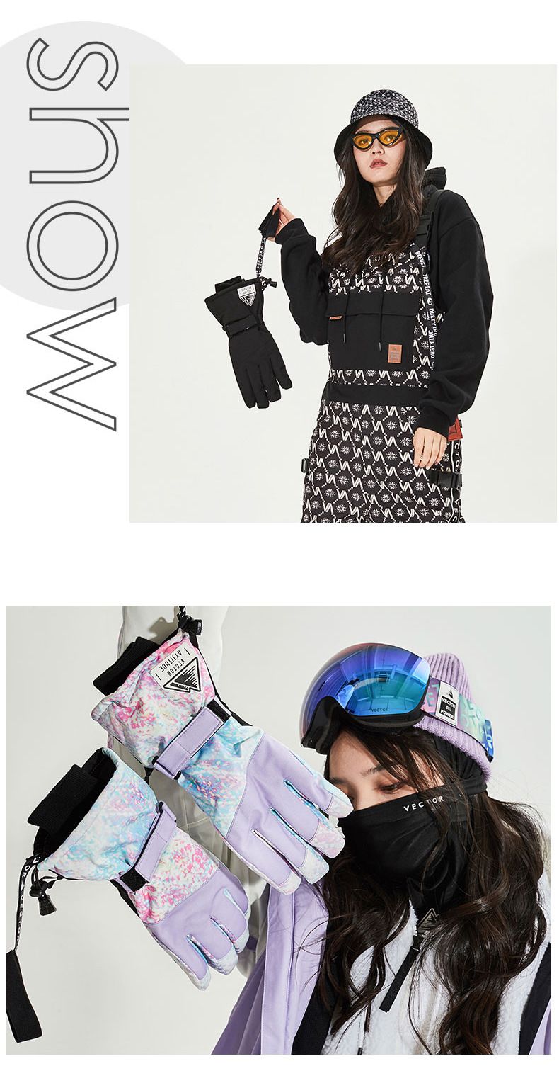 Guanti da sci invernali per uomo e donna - Guanti con fodera in pile termico, impermeabili, antivento, per il freddo, per snowboard, ciclismo e attività all'aperto_voghion.com