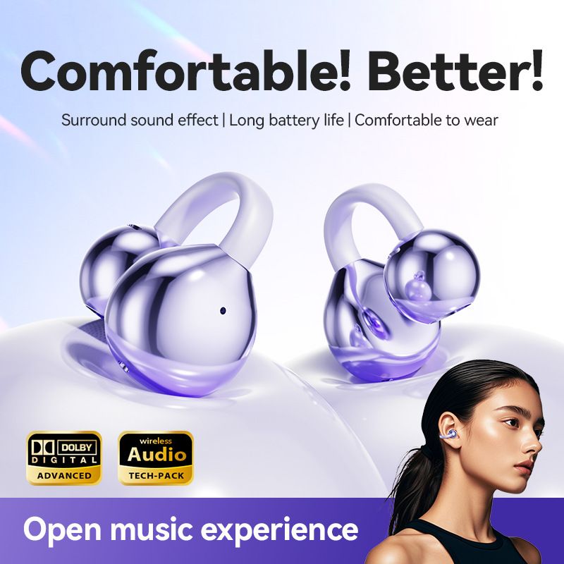 M91 Smart AI Translation Ear Clip Wireless Bluetooth Earbuds Long Battery Life High-Quality Appearance_voghion.com