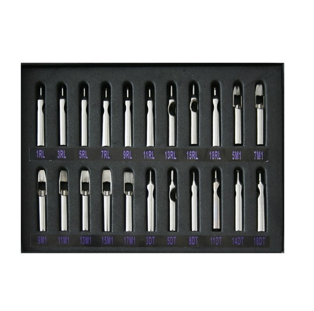 OL0102 – ensemble d'aiguilles en acier inoxydable, équipement de tatouage électrique de couleur_voghion.com
