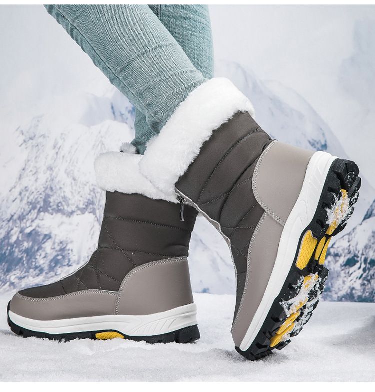 Stivali da neve invernali da donna, impermeabili, in pelle scamosciata, caldi e morbidi, in gomma antiscivolo, scarpe da sci e trekking, eleganti, essenziali, scarpe casual invernali_voghion.com