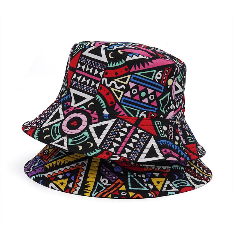 Naujos prekės Boho žvejo vintažinio spausdinimo Panamos kibiro skrybėlė moterims ir vyrams dvipusė Bob Chapeau Femme retro hiphopo kepuraitė Gorros_voghion.com