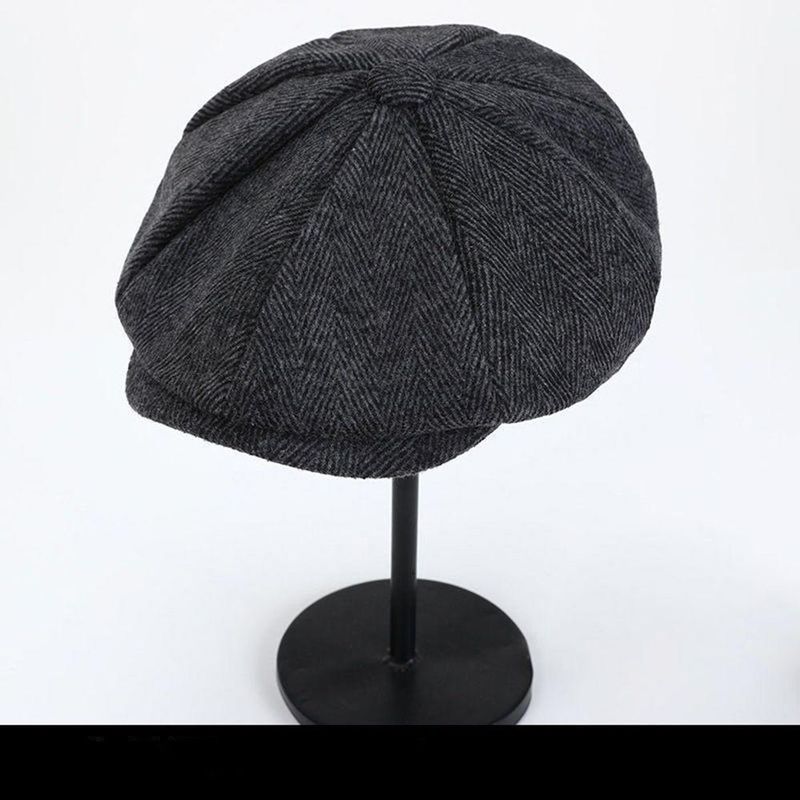 Hot Sale 2024 Retro Caps Men Octagonal Hats Peaky Blinders Newsboy Herringbone Flat Cap British Painters Hat Autumn Winter Berets_voghion.com