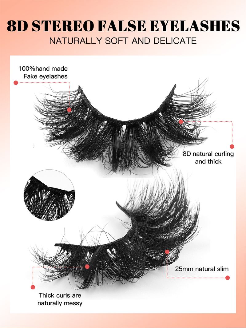 7 Pairs of False Eyelashes Volumize and curl eyelashes_voghion.com