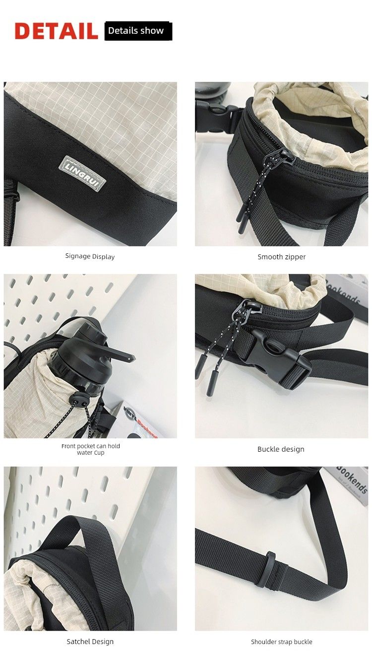 Bolso bandolera con cordón para hombre, estilo moderno, para deportes al aire libre, senderismo, estilo pequeño_voghion.com