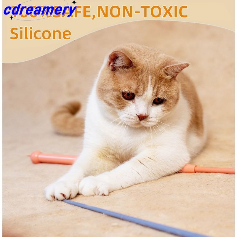Jouet interactif pour chat, baguette en silicone, pour chat d'intérieur, pour chat adulte qui s'ennuie._voghion.com
