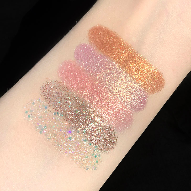 Palette di ombretti glitterati con paillettes, impermeabili, opachi, color terra, per il trucco delle donne._voghion.com
