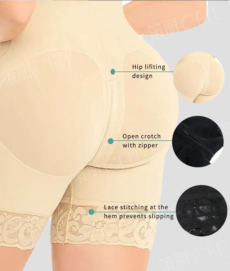 Plus Size Shaping Bodysuit For Women Postpartum Waist Slimming Hip Lifting Full Body Compression Buttoned One-Piece_voghion.com
