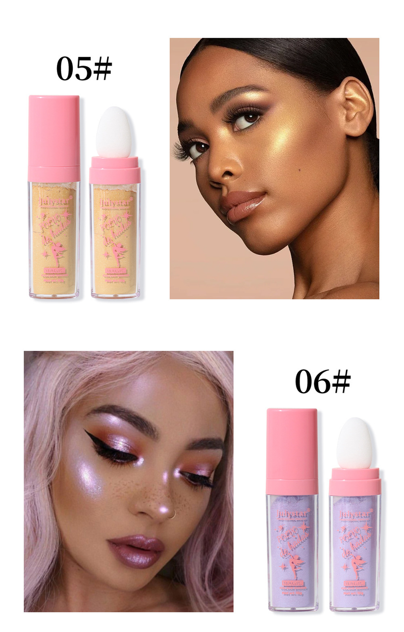 Fairy Pat Set för naturlig tredimensionell ljusning av ansikte och kropp, Powder Highlighting Stick_voghion.com