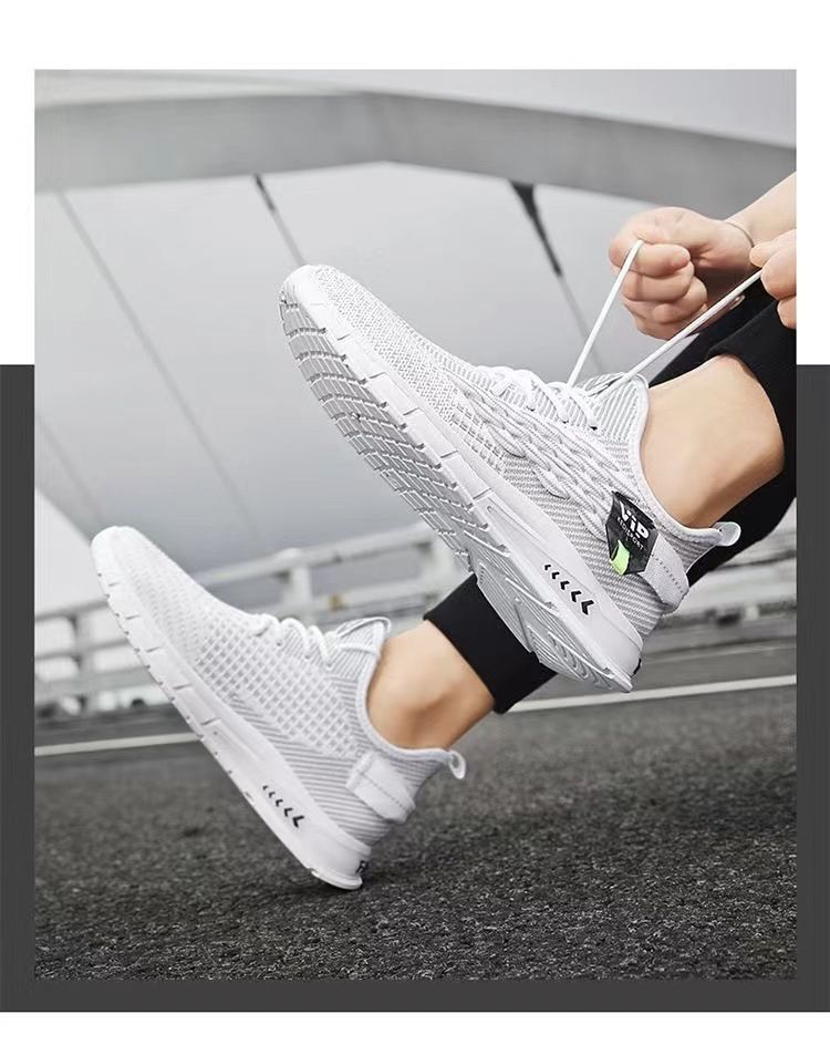 New men's sports and leisure shoes mesh breathable coconut shoes fashion soft sole casual trend versatile men's shoes_voghion.com