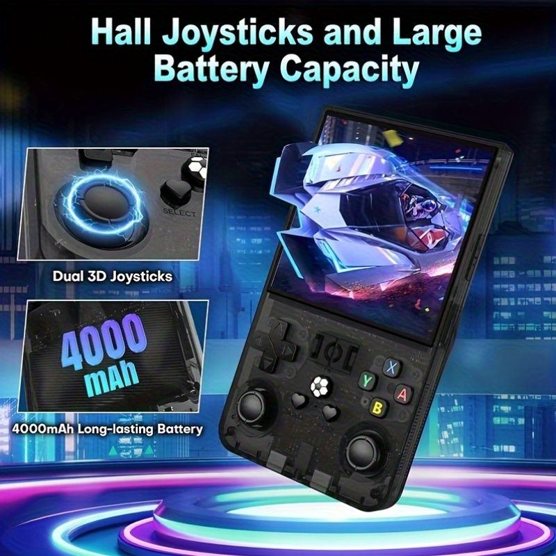 Tragbare Handheld-Spielekonsole, Retro-Spielekonsole, 4,0-Zoll-High-Definition-Bildschirm, professioneller Chip, hohe Kompatibilität, Familien- und Reisespaß_voghion.com