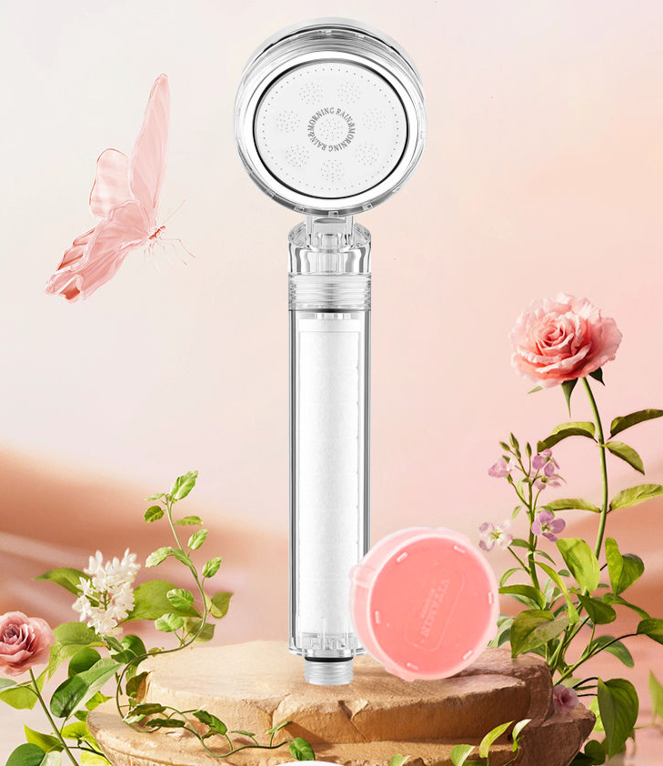 MorningRain Booster Chlorine Removal VC Fragrance Household Bath Water Filter Universal Showerhead_voghion.com