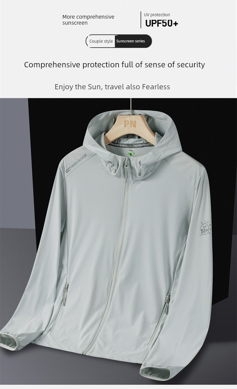 Nanjiren UPF50, abbigliamento estivo in seta ghiacciata con protezione solare per uomo e donna_voghion.com