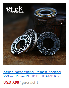 Beier 316L Stainless Steel Couple style Vegvisir Compass Pendant necklace Symbal Of Norse Runic BP8-985_voghion.com
